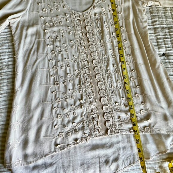 Embroidered Cream Tunic by XCVI - Picture 6 of 9